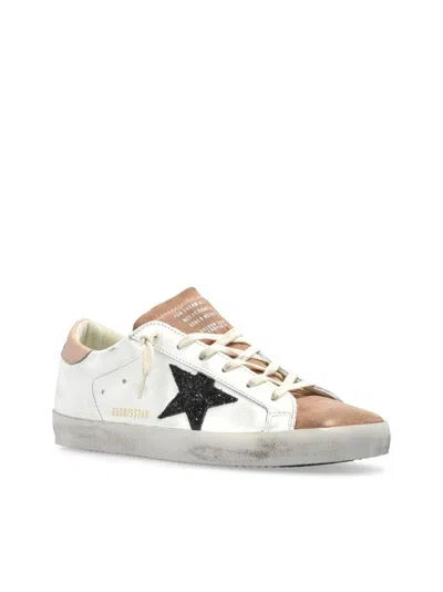 Golden Goose Deluxe Brand Women Multicolor Leather And Suede Super Star Sneakers In White