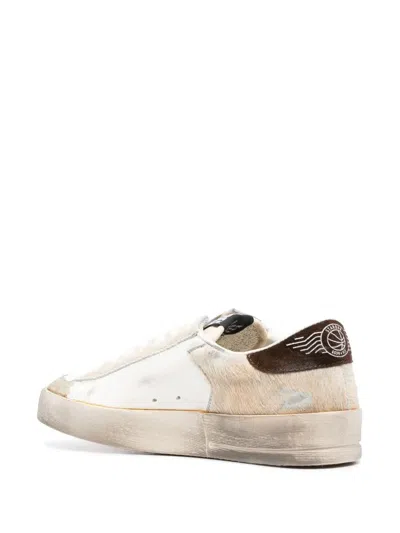 Golden Goose Mens Stardan In Nappa And Pony Skin With Brown Suede Star