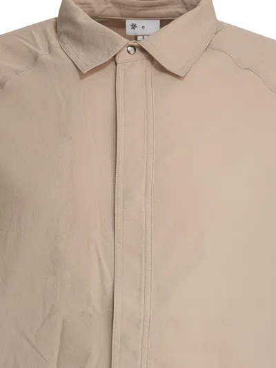Goldwin Logo-embroidered Buttoned Shirt In Neutral