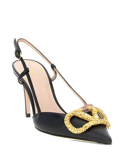 Valentino Vlogo Signature Pointed Toe Pumps In Black
