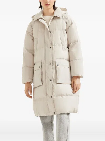 Brunello Cucinelli Water-resistant Taffeta Down Jacket In White