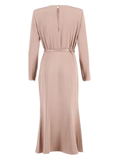 Roland Mouret Cowl-neck Midi Dress In Pink