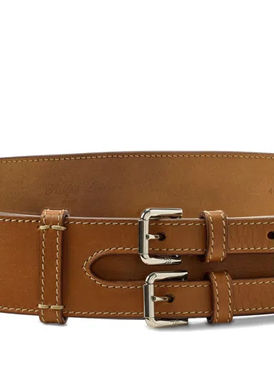 Ralph Lauren Double-buckle Leather Belt