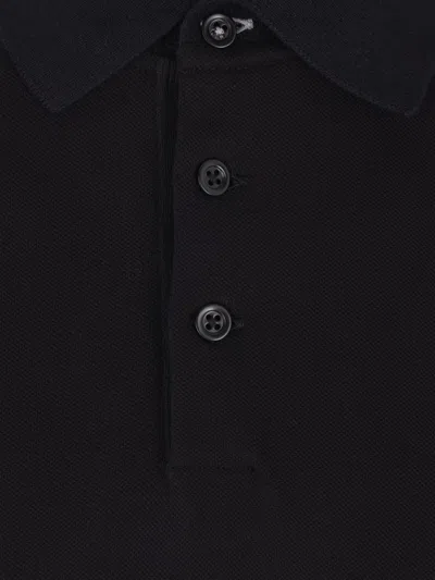 Brunello Cucinelli Long-sleeve Polo Shirt In Black