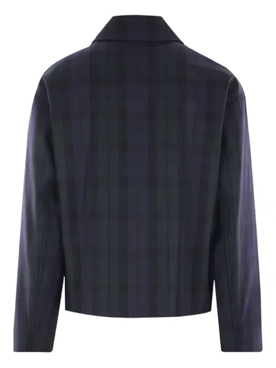 Jil Sander Plaid Zip-front Bomber Jacket In Multi
