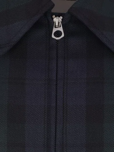 Jil Sander Plaid Zip-front Bomber Jacket In Multi
