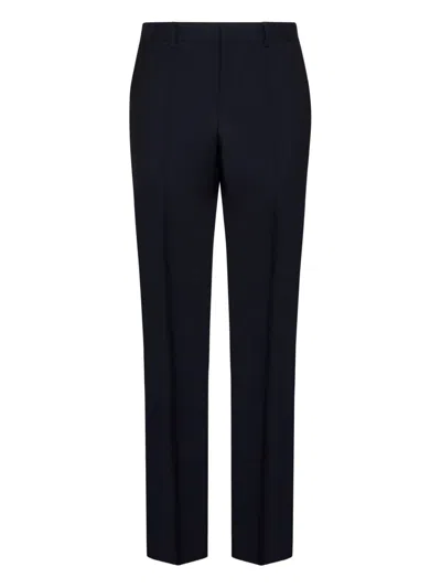 Valentino Pleated Straight Leg Trousers In Black