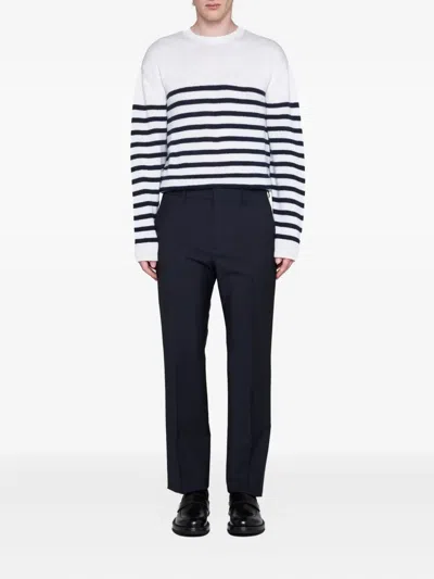 Valentino Pleated Straight Leg Trousers In Black