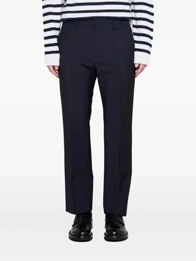 Valentino Pleated Straight Leg Trousers In Black