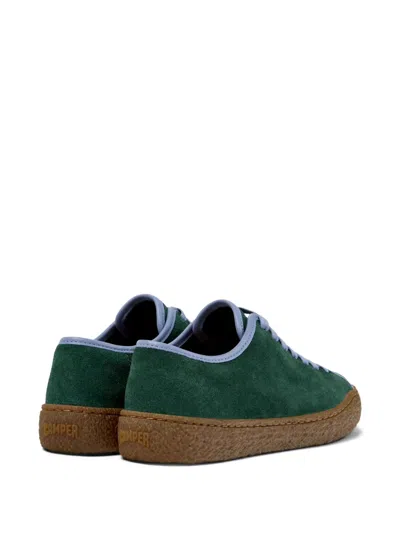 Camper Peu Terreno Suede Lace-up Sneakers In Green