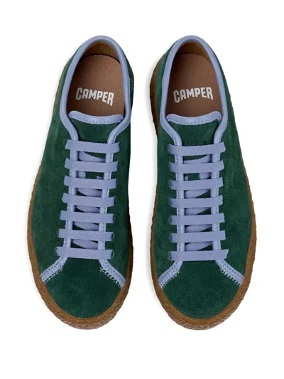 Camper Peu Terreno Suede Lace-up Sneakers In Green