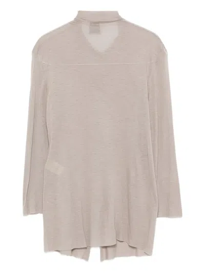 Alysi Fine-knit Top In Neutral