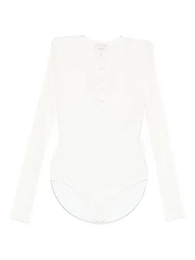 Alysi Long-sleeve Bodysuit In White