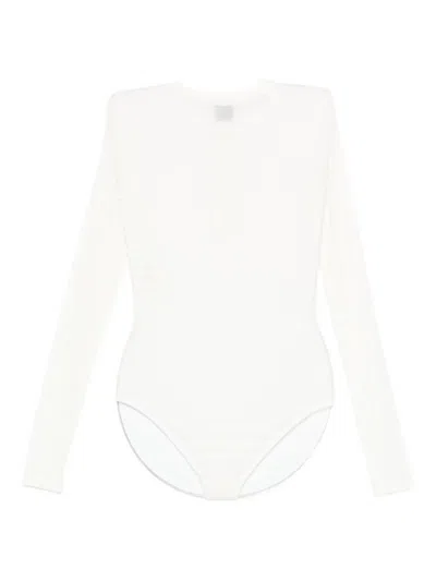 Alysi Long-sleeve Bodysuit In White