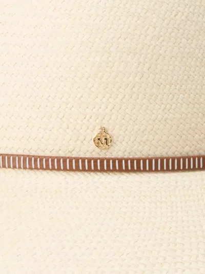 Maison Michel Straw Hat In Neutral