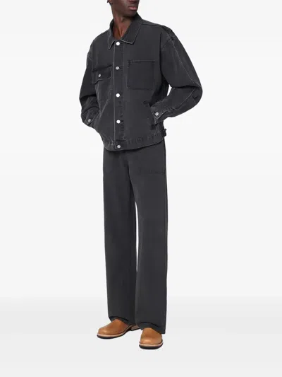 Basketcase Gallery Double-pocket Denim Jacket In Black