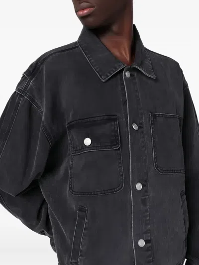 Basketcase Gallery Double-pocket Denim Jacket In Black