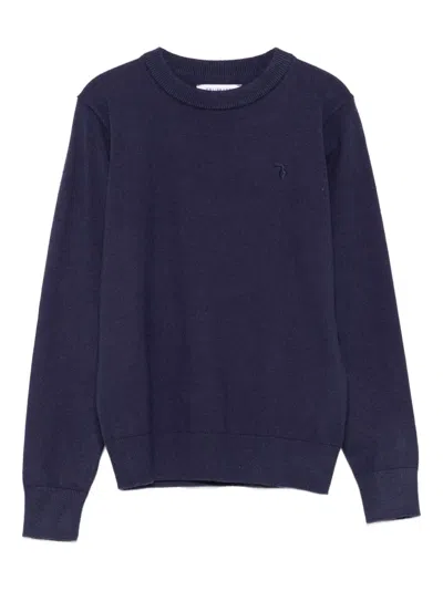 Trussardi Junior Crew-neck Sweater In Blue