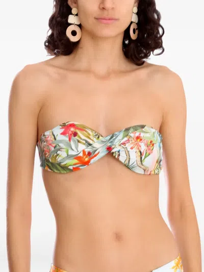 Lygia & Nanny Hawaii Twisted-front Floral Bikini Top