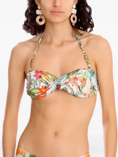 Lygia & Nanny Hawaii Twisted-front Floral Bikini Top