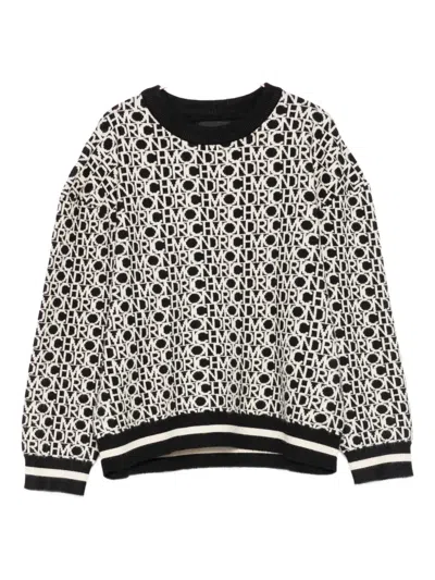 John Richmond Junior Logo-pattern Sweater In Black