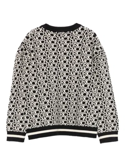John Richmond Junior Logo-pattern Sweater In Black