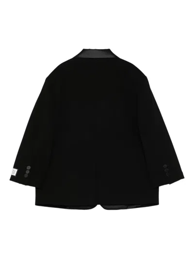Douuod Notch-lapel Three-button Blazer In Black