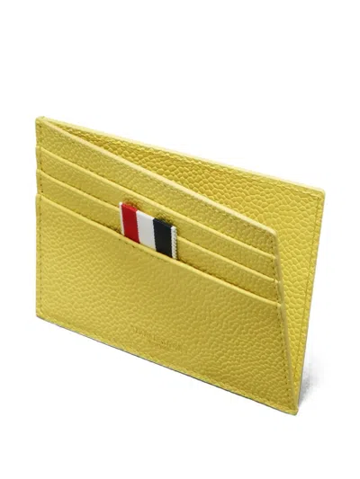 Thom Browne Pebble-grain Card Holder In Green