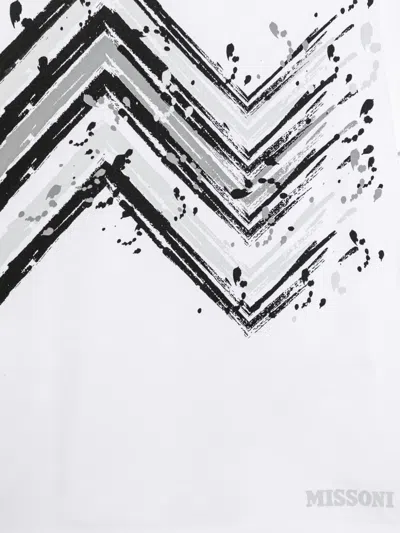 Missoni Chevron-print T-shirt In White