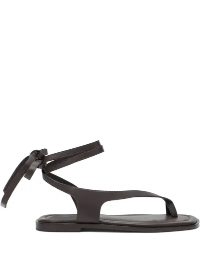 A.emery Leather Flat Sandals