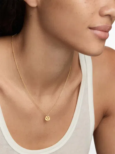 Monica Vinader Gold Siren Muse Disc Chain Necklace In Gold