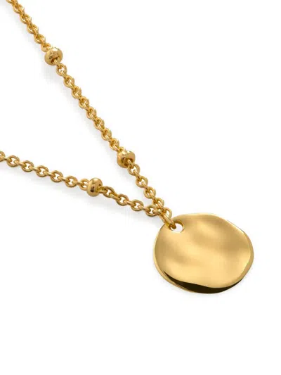 Monica Vinader Gold Siren Muse Disc Chain Necklace In Gold