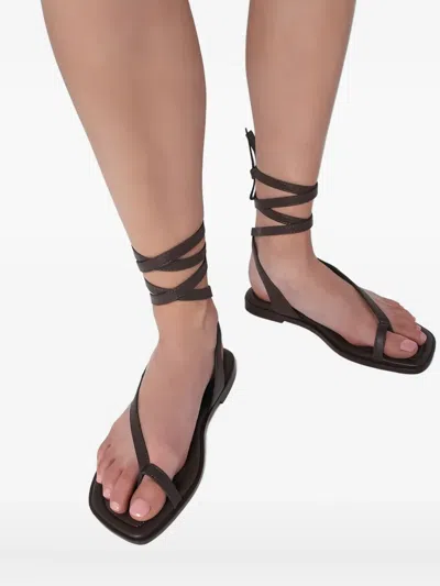 A.emery Leather Flat Sandals