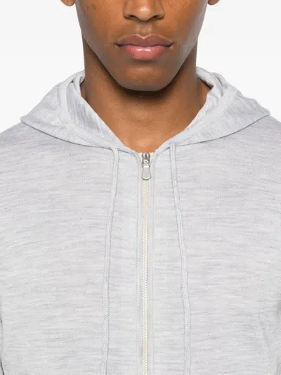 Eleventy Hooded Zip-up Sweater In Gray