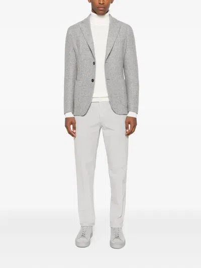 Roberto Collina Turtleneck Merino Wool Sweater In Neutral