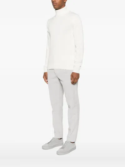 Roberto Collina Turtleneck Merino Wool Sweater In Neutral