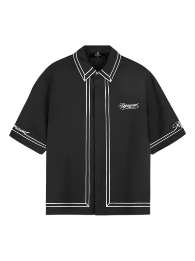 Represent Jet Embroidered-border Shirt In Black