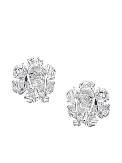 Anabela Chan Diamond Flower Earrings In Metallic