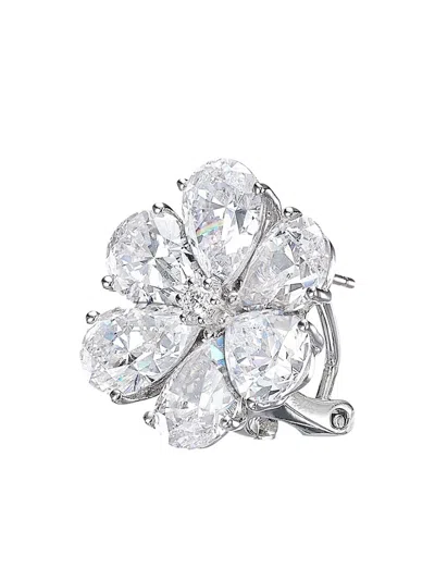 Anabela Chan Diamond Flower Earrings In Metallic