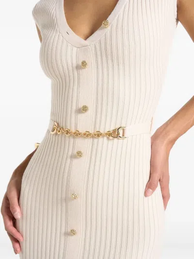 Manière De Voir Helen Ribbed Maxi Dress In Neutral