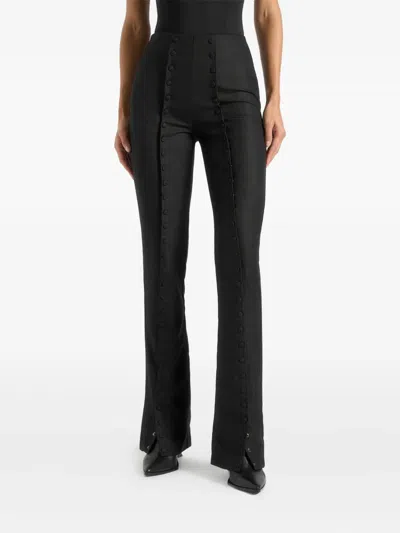 Manière De Voir Therese Button-detail Flared Trousers