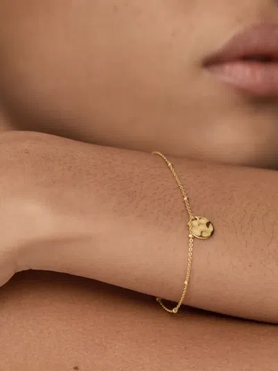 Monica Vinader Gold Siren Muse Disc Chain Bracelet In Gold