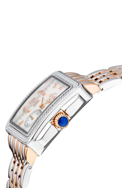 Gv2 Bari Mother Of Pearl Diamond Bracelet Watch, 34mm X 30mm