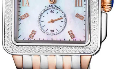 Gv2 Bari Mother Of Pearl Diamond Bracelet Watch, 34mm X 30mm