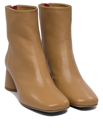 Halmanera Ankle Boots Beige In Brown