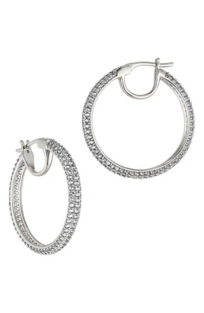 Nadri Pavé The Way Medium Hoop Earrings