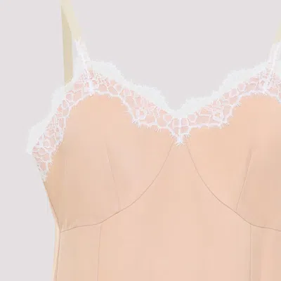 Carven Peony Lingerie Dress With Adjustable Straps In Neutral