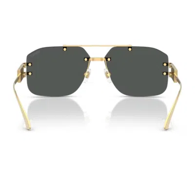 Versace 60mm Rectangular Sunglasses In Gray