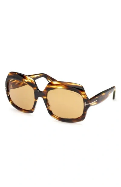 Tom Ford Ren 60mm Geometric Sunglasses