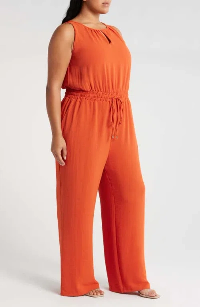 Tahari Asl Smock Waist Wide Leg Jumpsuit